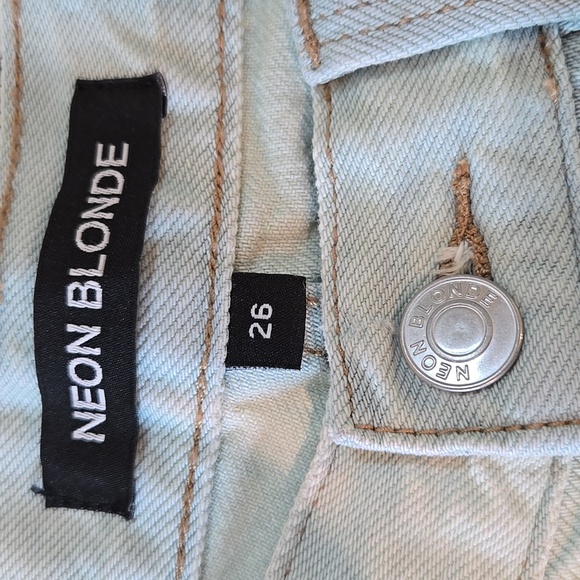Neon Blonde Siren Sweep Jeans EUC - Picture 8 of 11